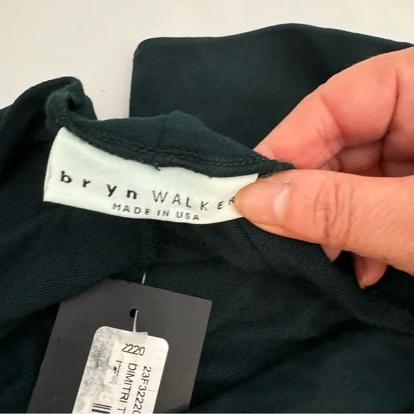 Bryn Walker Dimitri French Terry Knit Draped Neck Dolman Sleeve Oversized Tunic - Picture 9 of 12